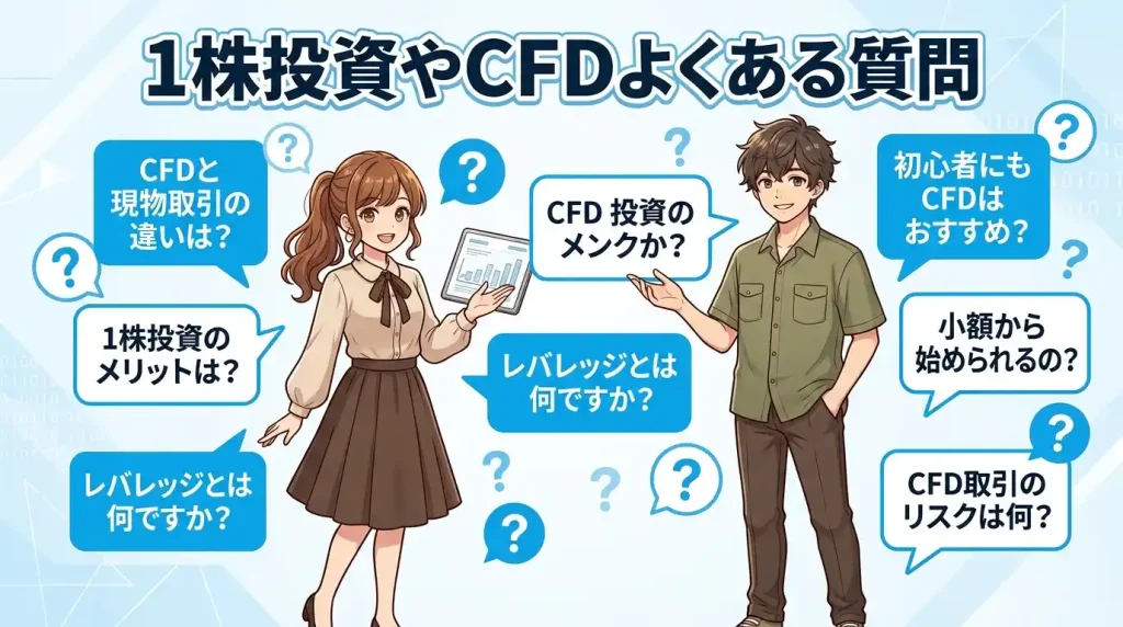 1株投資やCFDよくある質問(FAQ)