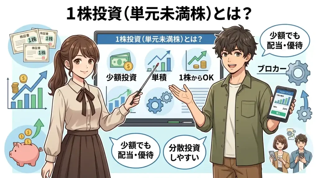1株投資(単元未満株)とは?基本の仕組みをサクッと解説